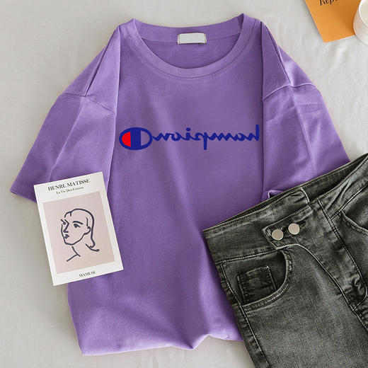 【13色可选】短袖t恤女夏季日系潮牌女装宽松韩版半袖体恤上衣服ins潮 商品图6