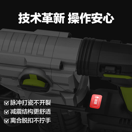 【威粉福利购】威克士工业无线充电式电锤WU388 锂电冲击多功能大功率电捶电镐 商品图3