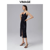VIMAGE纬漫纪夏季新款时尚舒适性感吊带开叉连衣裙女裙V1507182 商品缩略图1