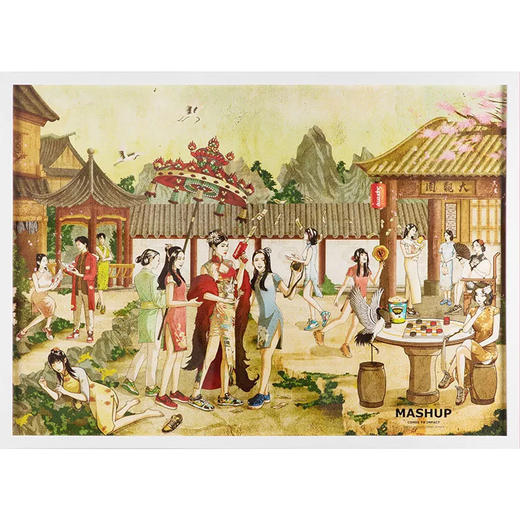 收藏系列《红楼梦-金陵十三钗》 潮流艺术版画 限量999版 52.5*72.5cm 商品图2