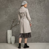 Famecoco范可儿假两件风衣秋季女士气质中长款外套F216AT001 商品缩略图3