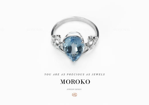 水蓝·水花溅落 | 海蓝宝·戒指 商品图5