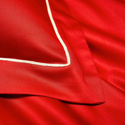 佳丽斯60支纯棉婚庆四件套结婚红色被套床单全棉绣花新婚套件 商品图4