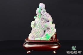 派瑞翡翠 翡翠摆件 糯种 绿色 紫色