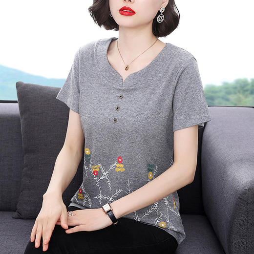 GYH  6918大码时尚女纯棉短袖T恤 商品图3
