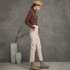 Famecoco范可儿休闲裤女秋季纯棉直筒裤长裤F216GA004 商品缩略图4