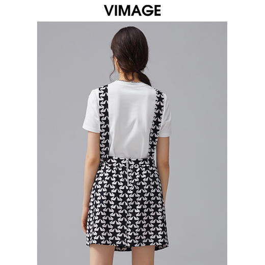 VIMAGE纬漫纪夏季新款女装简约裙印花连衣裙修身百搭V307006 商品图3