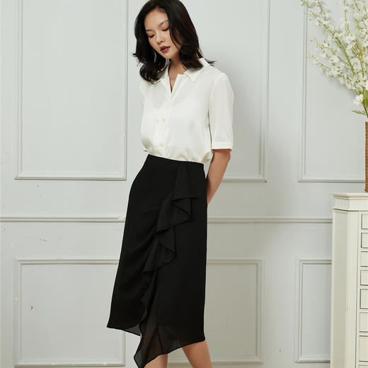 菜菜家真丝短袖衬衫|大牌同厂，软滑亲肤，显瘦藏肉，双排扣设计|轻软有筋骨的衬衫 商品图7