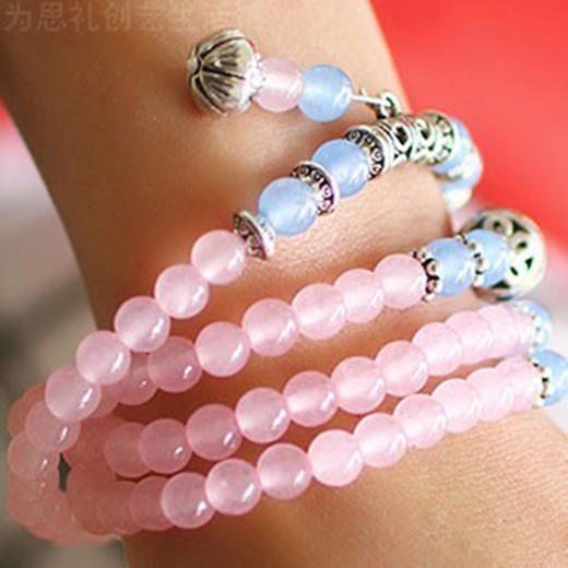 【为思礼 合集】民族风 彩绘 典雅气质青瓷淑女耳环 手串 商品图9