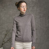 famecoco范可儿高领针织衫女秋百搭纯色卷边打底衫F216DC009 商品缩略图1