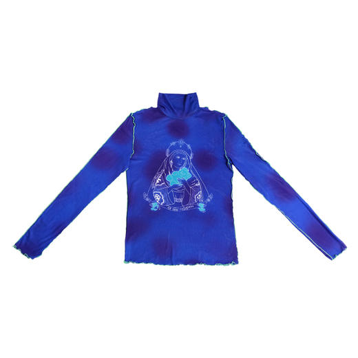 【市集】网纱长袖打底衫-圣母小熊软糖扎染印花-Puli Potch布力跑 商品图0