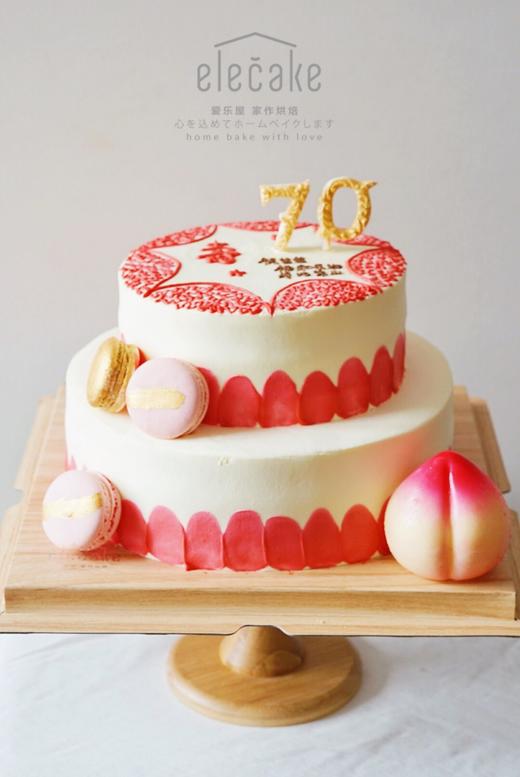 手绘祝寿蛋糕 商品图2