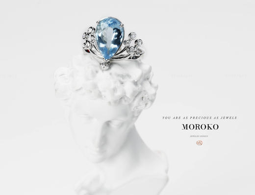 水蓝·水花溅落 | 海蓝宝·戒指 商品图4