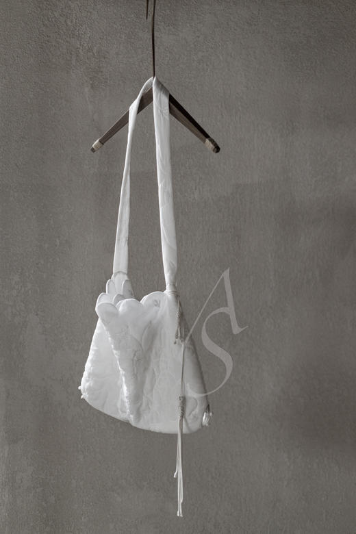 Renlisu 暮白色提花棉质斜挎包 商品图3