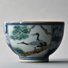 「景德镇手工主人杯」手绘青花粉彩仙鹤延年仿古胎罗汉杯 陶瓷大号主人杯 商品缩略图4