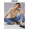 VIMAGE纬漫纪夏季新款透气修身短袖针织衫V1501117 商品缩略图0