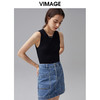VIMAGE纬漫纪夏季新款纯色圆领宽带无袖内搭显瘦上衣针织衫V1501118 商品缩略图2