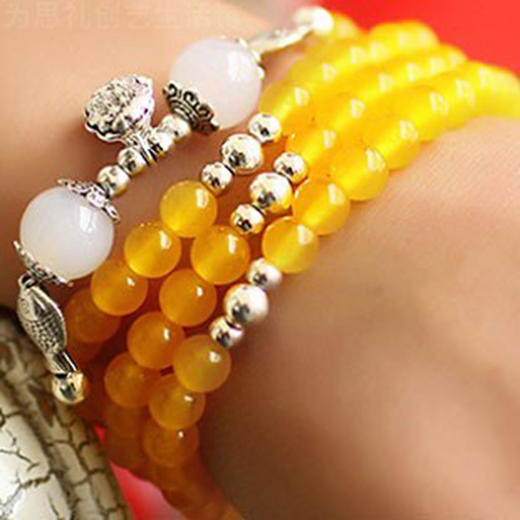 【为思礼 合集】民族风 彩绘 典雅气质青瓷淑女耳环 手串 商品图10