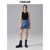 VIMAGE纬漫纪夏季新款纯色圆领宽带无袖内搭显瘦上衣针织衫V1501118 商品缩略图1