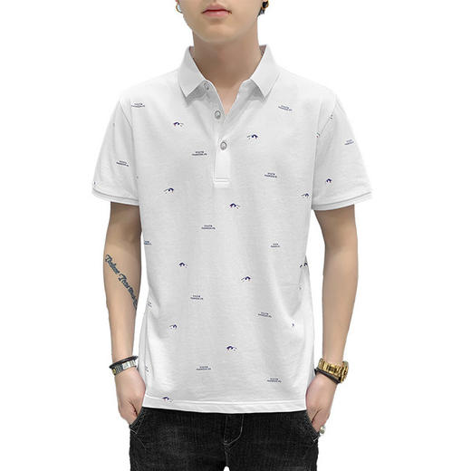 【服饰鞋包】新款男式POLO衫商务休闲短袖T恤舒适透气上衣 商品图3