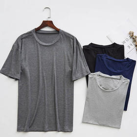 【服饰鞋包】丝萝春秋夏季莫代尔家居服男士薄款宽松单上衣打底宅睡衣