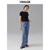 VIMAGE纬漫纪夏季新款透气舒适宽松圆领短袖T恤上衣V1502113 商品缩略图1
