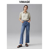 VIMAGE纬漫纪夏季新款通勤百搭时尚泡泡袖T恤衬衫上衣V1509133 商品缩略图1