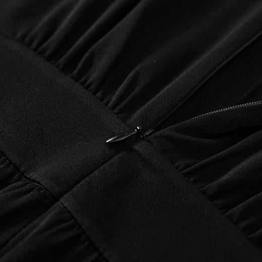 VIMAGE纬漫纪夏季新款V领高腰显瘦气质五分袖连衣裙长款薄V1507176 商品图5
