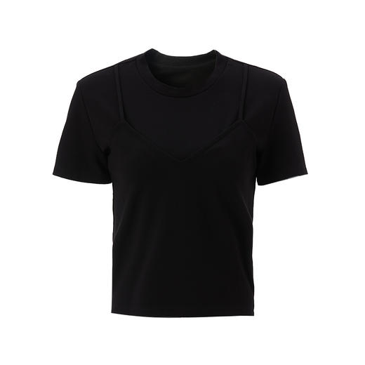 VIMAGE纬漫纪夏季新款时尚休闲百搭舒适简约T恤上衣女V1502118 商品图4