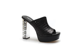 豪麟名鞋奥莱迪嘉女装胎牛皮革时尚凉拖DJQQA11WL044黑色 原价1960元