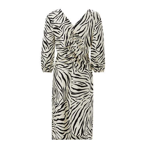 VIMAGE纬漫纪夏季新款V领其七分袖不规则印花连衣裙V1507185 商品图4