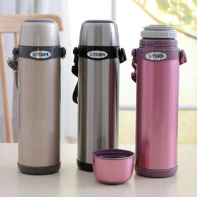 【6F】TIGER虎牌子弹头保温壶800ml不锈钢户外旅行水壶1L大容量带盖MBI