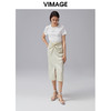 VIMAGE纬漫纪夏季新款优雅时尚高腰开叉百搭半身裙包臀裙女V1506133 商品缩略图1