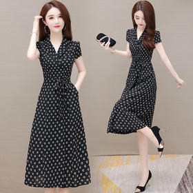 YWE  6116修身中长款时尚大码气质连衣裙