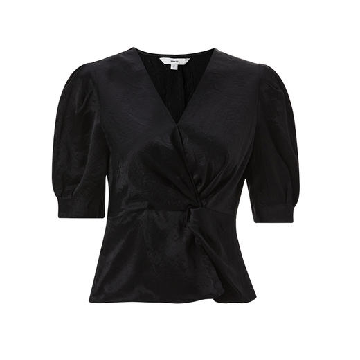 VIMAGE纬漫纪夏季新款泡泡袖气质通勤百搭设计感小众小上衣V1513133 商品图4