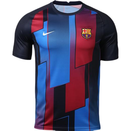 NIKE/耐克21-22赛季巴萨热身短袖训练服男CW4874-452 商品图4