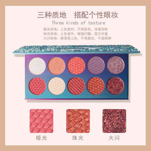 珠光哑光大地色眼影盘跨境ins防水持久彩妆 商品图3
