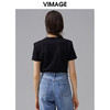 VIMAGE纬漫纪夏季新款时尚休闲百搭舒适简约T恤上衣女V1502118 商品缩略图3