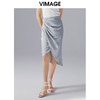 VIMAGE纬漫纪夏季新款优雅时尚高腰不规则百搭半身裙包臀裙女V1506131 商品缩略图2