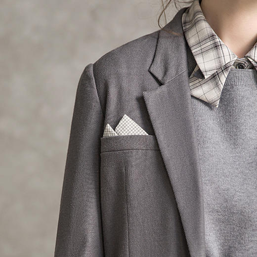 Famecoco范可儿职业西装女秋款正装高级感西服外套F216AW006 商品图2