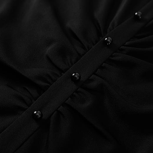 VIMAGE纬漫纪夏季新款雪纺收腰长裙高腰泡泡袖中长款连衣裙V1507192 商品图5