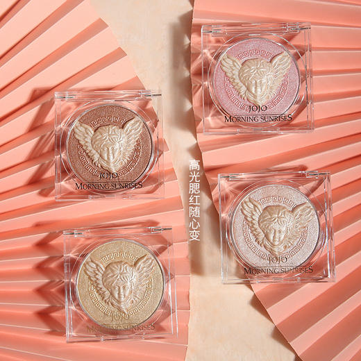 JOJO天使头微闪高光仙韵自然裸妆立体修容卧蚕珠光细腻饱满苹果肌修容盘 商品图3