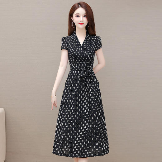 YWE  6116修身中长款时尚大码气质连衣裙 商品图1
