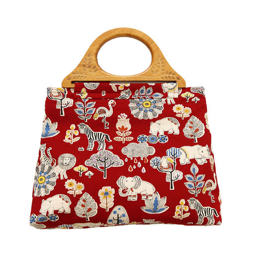 HUJI祤集Embrace手提包插画动物树林 商品图2