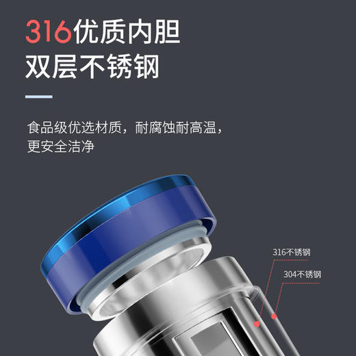 摩飞便携式家用旅行电热水壶 随行冲奶泡茶办公室养生保温杯MR6060 商品图1