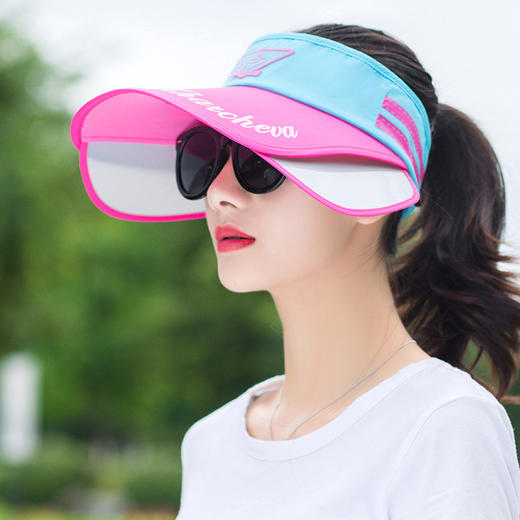 帽子男士夏天透气遮阳帽潮户外运动大檐无顶防晒太阳帽钓鱼空顶帽 商品图3