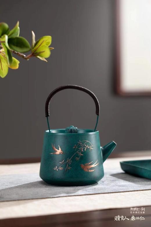 【6F】朱炳仁·铜 双禧提梁小铜壶 商品图0