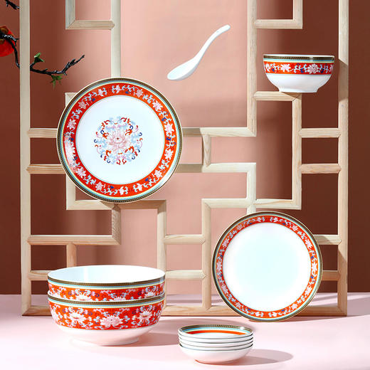 升藤莲莲 新骨瓷28头餐具套组（含竹筷） 商品图4