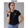 VIMAGE纬漫纪夏季新款透气舒适宽松圆领短袖T恤上衣V1502113 商品缩略图2