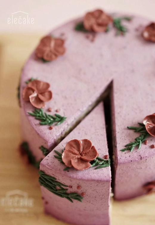 蓝莓韩式裱花蛋糕 商品图1